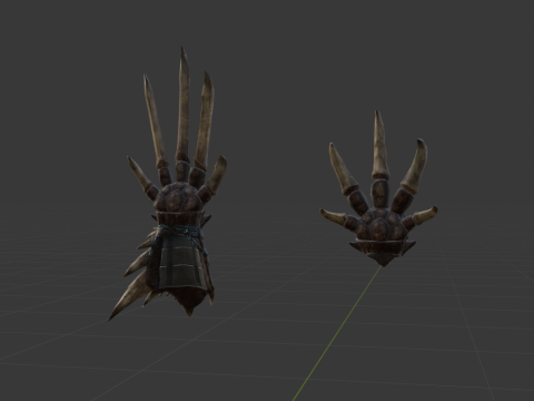 Decimation Claws Dual Blades - Monster Hunter World Model 3D