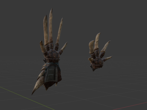 Decimation Claws Dual Blades - Monster Hunter World Model 3D