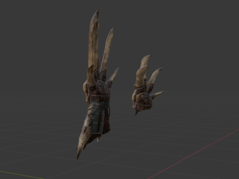 Decimation Claws Dual Blades - Monster Hunter World Model 3D