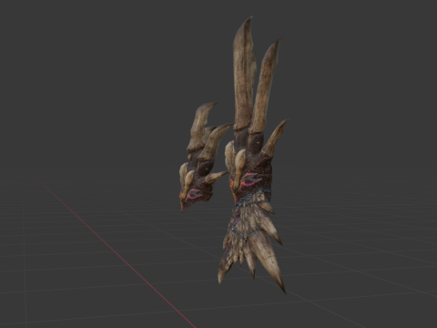 Decimation Claws Dual Blades - Monster Hunter World Model 3D