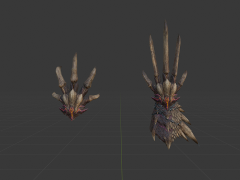 Decimation Claws Dual Blades - Monster Hunter World Model 3D