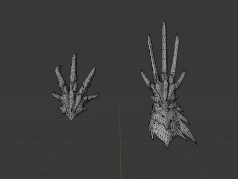 Decimation Claws Dual Blades - Monster Hunter World Model 3D
