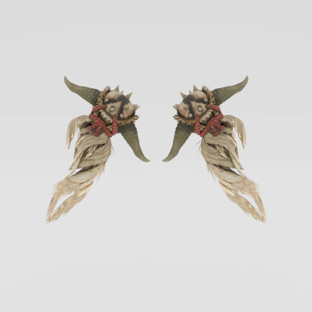 Demonlord Hellfists Dual Blades - Monster Hunter World 3D Model .c4d .max .obj .3ds .fbx .stl .blend 