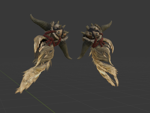 Demonlord Hellfists Dual Blades - Monster Hunter World 3D Модель