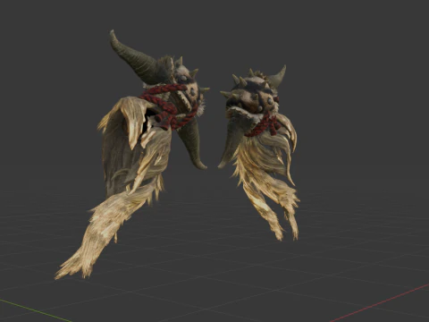 Demonlord Hellfists Dual Blades - Monster Hunter World 3D Model