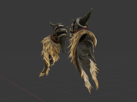 Demonlord Hellfists Dual Blades - Monster Hunter World 3D Модель