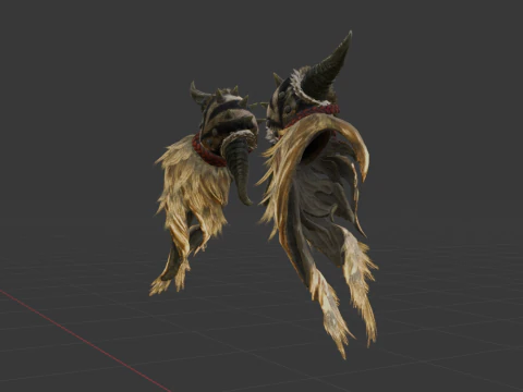 Demonlord Hellfists Dual Blades - Monster Hunter World 3D Model