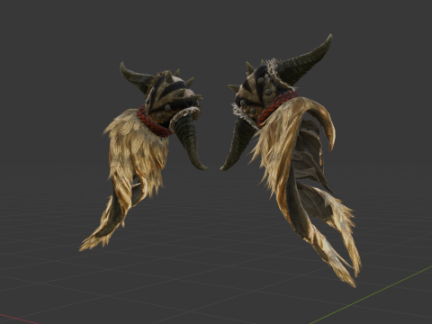 Demonlord Hellfists Dual Blades - Monster Hunter World 3D Модель