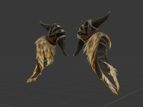 Demonlord Hellfists Dual Blades - Monster Hunter World 3D Model
