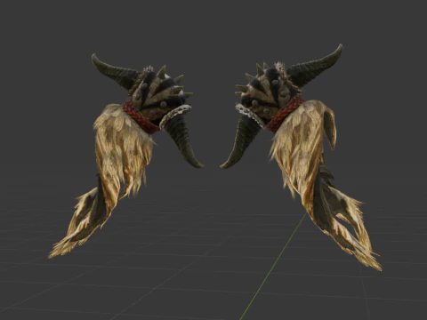 Demonlord Hellfists Dual Blades - Monster Hunter World 3D Model