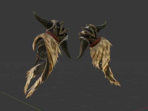 Demonlord Hellfists Dual Blades - Monster Hunter World 3D Model
