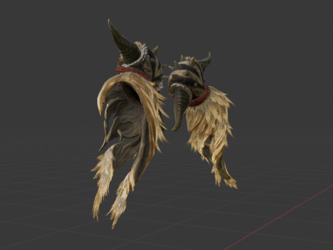 Demonlord Hellfists Dual Blades - Monster Hunter World 3D Модель
