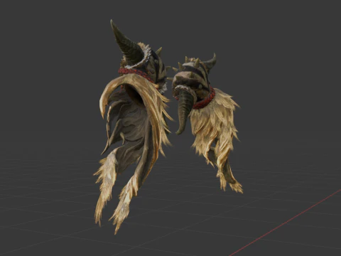 Demonlord Hellfists Dual Blades - Monster Hunter World 3D Model