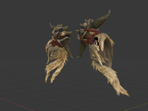 Demonlord Hellfists Dual Blades - Monster Hunter World 3D Модель