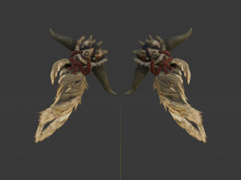 Demonlord Hellfists Dual Blades - Monster Hunter World 3D Модель