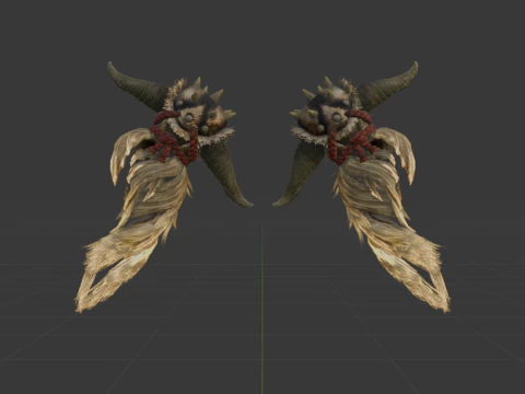 Demonlord Hellfists Dual Blades - Monster Hunter World 3D Model