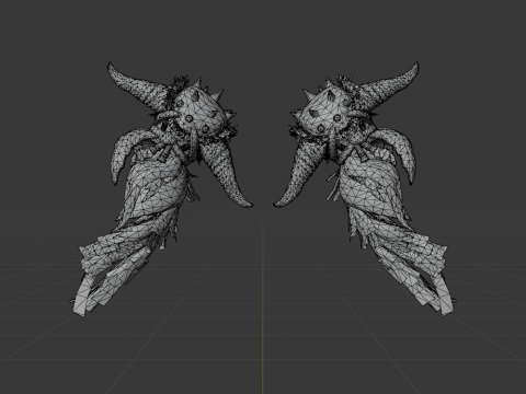 Demonlord Hellfists Dual Blades - Monster Hunter World 3D Модель
