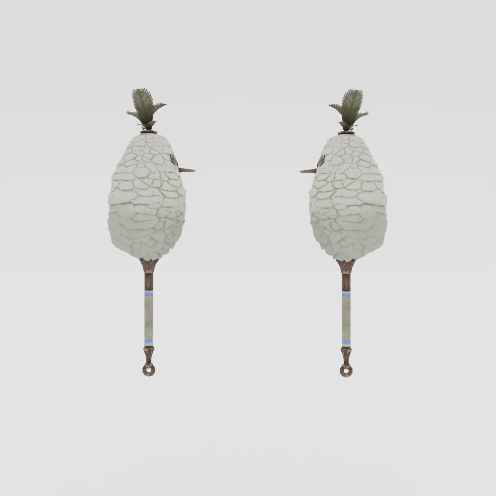 Downy Crake Brooms Dual Blades - Monster Hunter World 3D Model .c4d .max .obj .3ds .fbx .stl .blend 