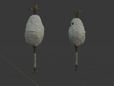 Downy Crake Brooms Dual Blades - Monster Hunter World 3D Model