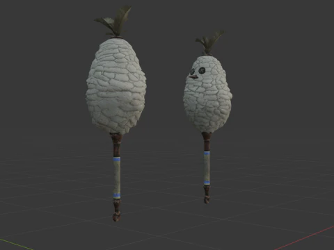 Downy Crake Brooms Dual Blades - Monster Hunter World 3D Model