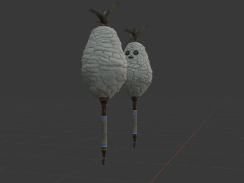 Downy Crake Brooms Dual Blades - Monster Hunter World 3D Model