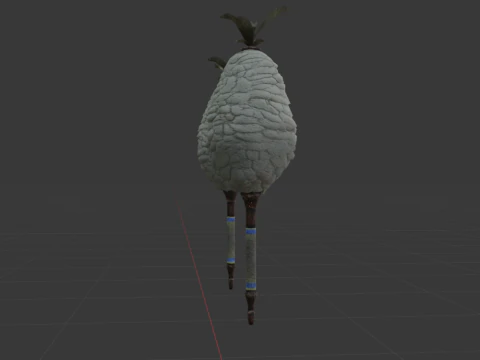 Downy Crake Brooms Dual Blades - Monster Hunter World 3D Model