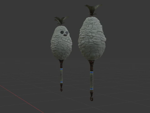 Downy Crake Brooms Dual Blades - Monster Hunter World 3D Model