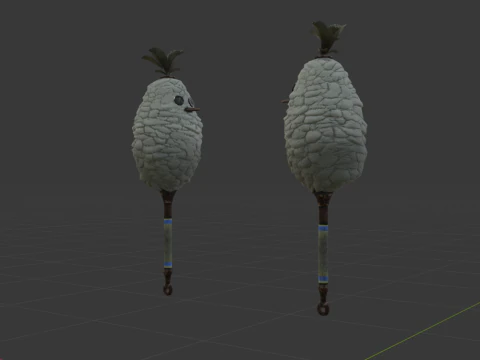 Downy Crake Brooms Dual Blades - Monster Hunter World 3D Model