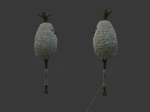Downy Crake Brooms Dual Blades - Monster Hunter World 3D Model