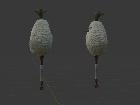 Downy Crake Brooms Dual Blades - Monster Hunter World 3D Model