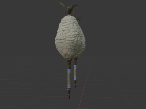 Downy Crake Brooms Dual Blades - Monster Hunter World 3D Model