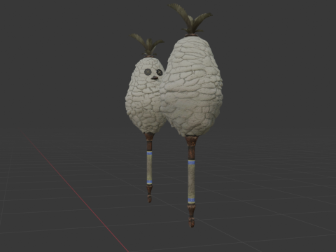 Downy Crake Brooms Dual Blades - Monster Hunter World 3D 模型