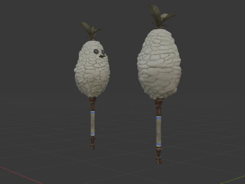 Downy Crake Brooms Dual Blades - Monster Hunter World 3D Model