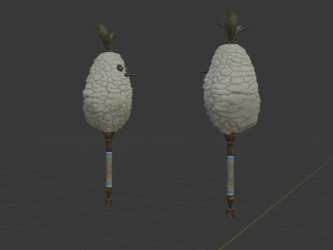 Downy Crake Brooms Dual Blades - Monster Hunter World 3D Model