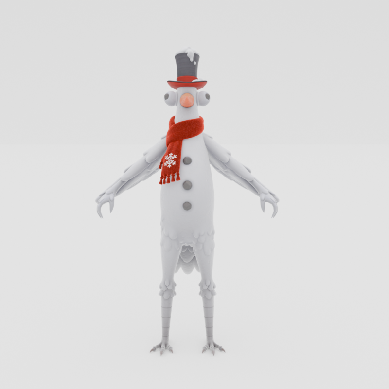 Flakey The Snowbird - Fortnite Model 3D .c4d .max .obj .3ds .fbx .stl .blend