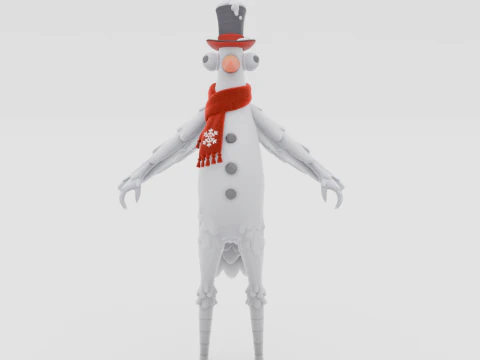 Flakey, o p&aacute;ssaro da neve - Fortnite Modelo 3D