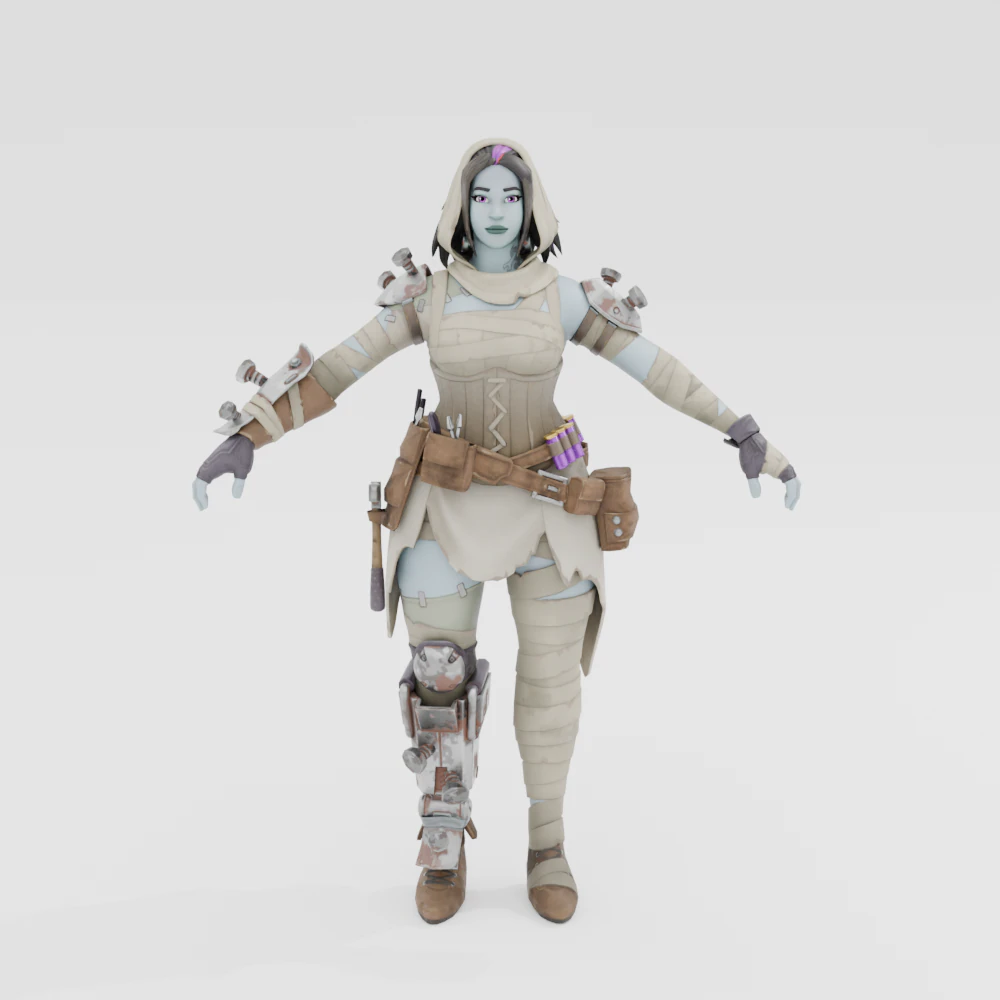 Arrlene Izza - Fortnite 3D Model .c4d .max .obj .3ds .fbx .stl .blend 