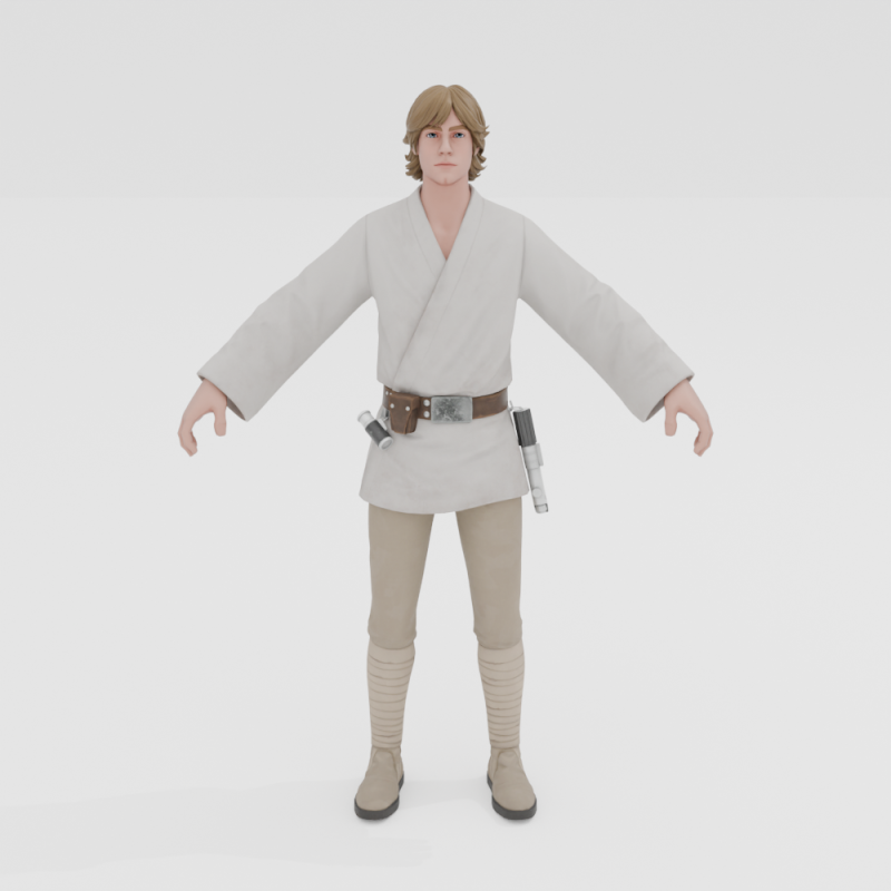 Luke Skywalker - Fortnite 3D Модель .c4d .max .obj .3ds .fbx .stl .blend