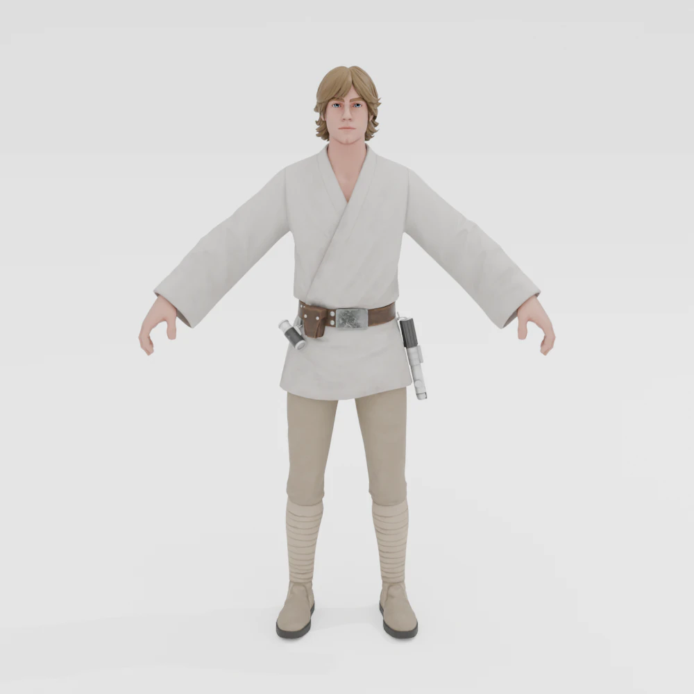 Luke Skywalker - Fortnite 3D Model .c4d .max .obj .3ds .fbx .stl .blend 