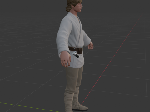 Luke Skywalker - Fortnite 3D Модель