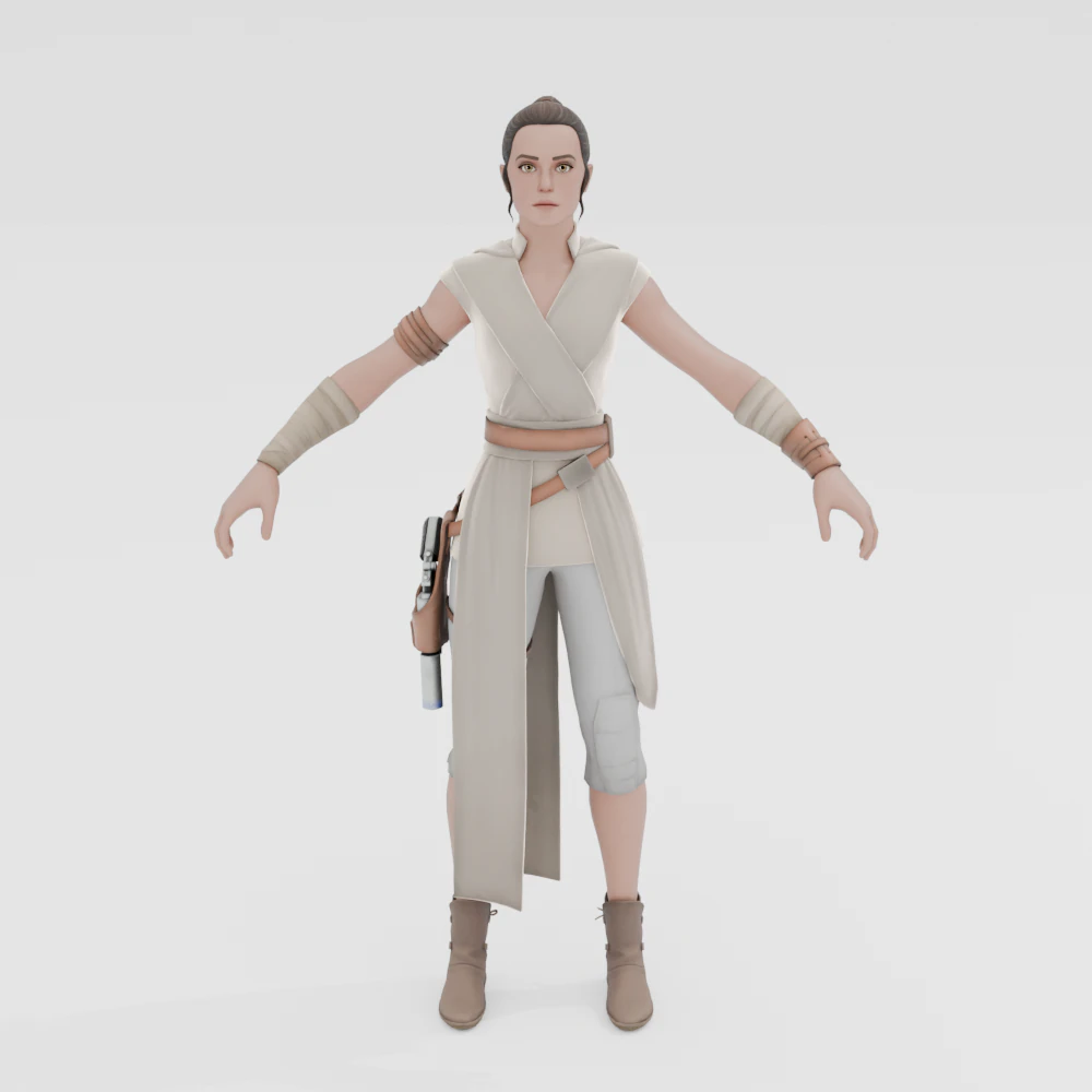 Rey - Fortnite 3D Model .c4d .max .obj .3ds .fbx .stl .blend 