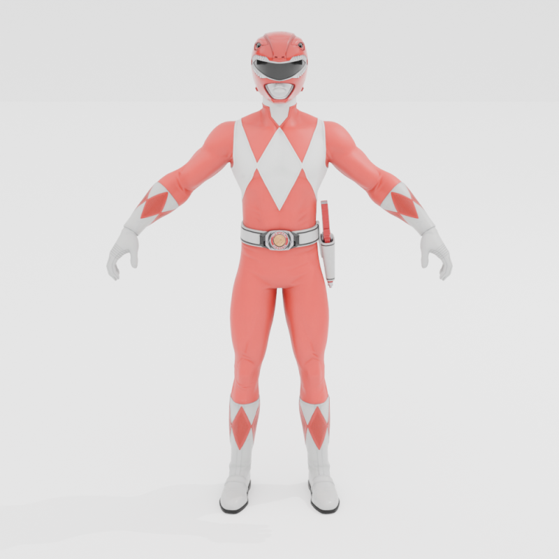 Red Ranger - Fortnite Model 3D .c4d .max .obj .3ds .fbx .stl .blend