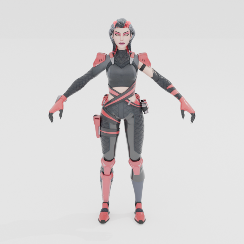 Scarlet Serpent - Fortnite 3D 模型 .c4d .max .obj .3ds .fbx .stl .blend