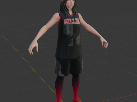Red Roots Billie - Fortnite 3D Modell