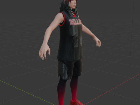 Red Roots Billie - Fortnite 3D Modell