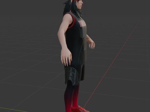 Red Roots Billie - Fortnite 3D Modell