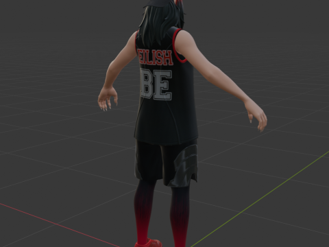 Red Roots Billie - Fortnite 3D Modell