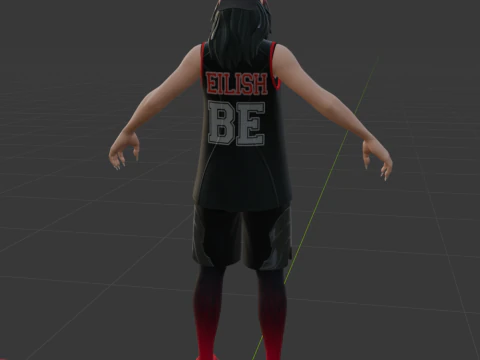 Red Roots Billie - Fortnite 3D Model