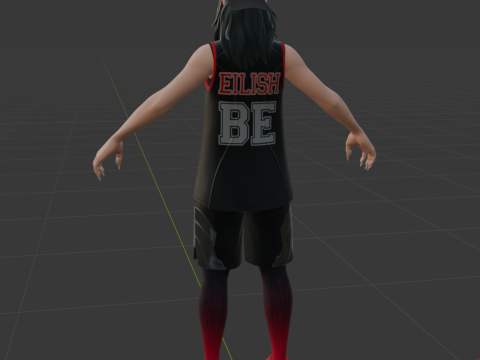 Red Roots Billie - Fortnite 3D Modell