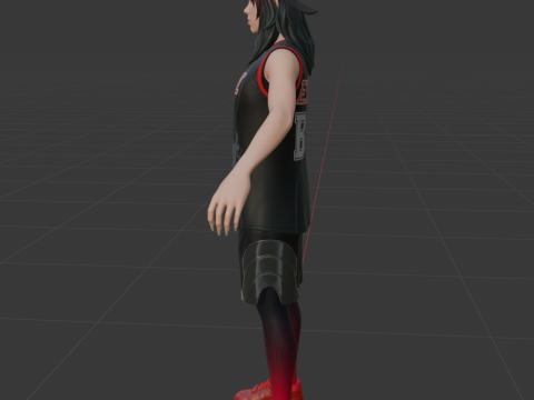 Red Roots Billie - Fortnite 3D Modell